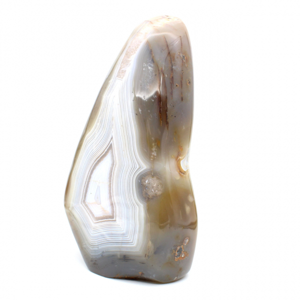 Polished natural carnelian, large mineral ornament from Madagascar