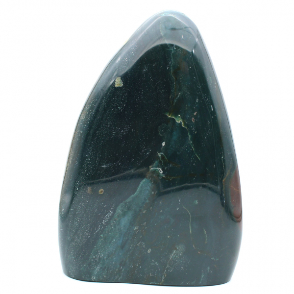 Polished green jasper, solid ornament, natural stone, Madagascar