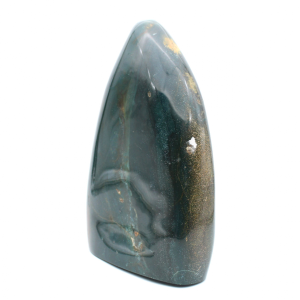Polished green jasper, solid ornament, natural stone, Madagascar