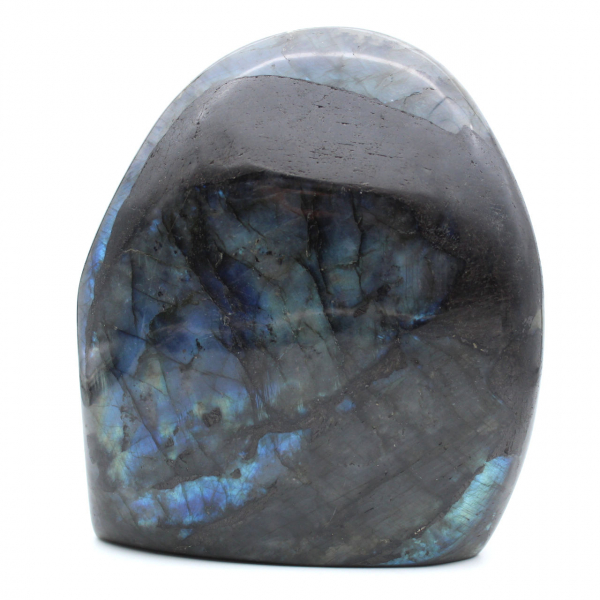 Polished Labradorite, natural collectible stone, large format, Madagascar