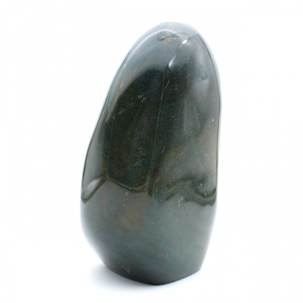 Large polished green jasper stone, mineral specimen, Madagascar