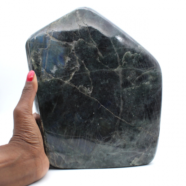 Polished Labradorite, XXL mineral ornament, collector's item, Madagascar