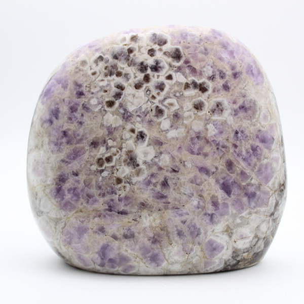 Polished amethyst, decorative natural stone, large specimen, Madagascar