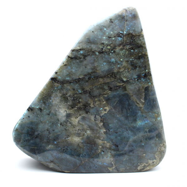 Giant polished Labradorite specimen, unique decorative stone, Madagascar
