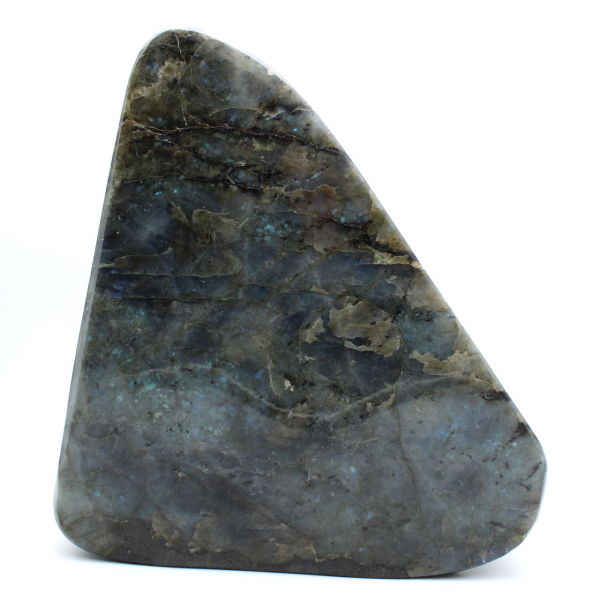 Giant polished Labradorite specimen, unique decorative stone, Madagascar