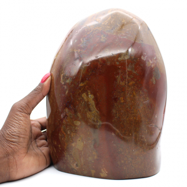 Polished Red Jasper Ornament, Collectible Mineral Specimen, Madagascar