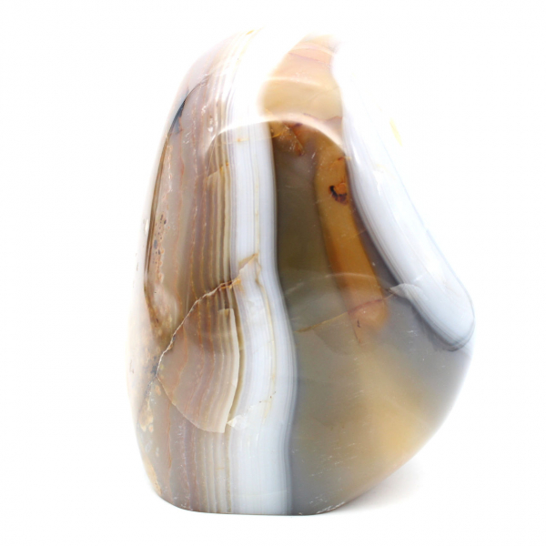 Polished carnelian, natural stone ornament, large format, Madagascar