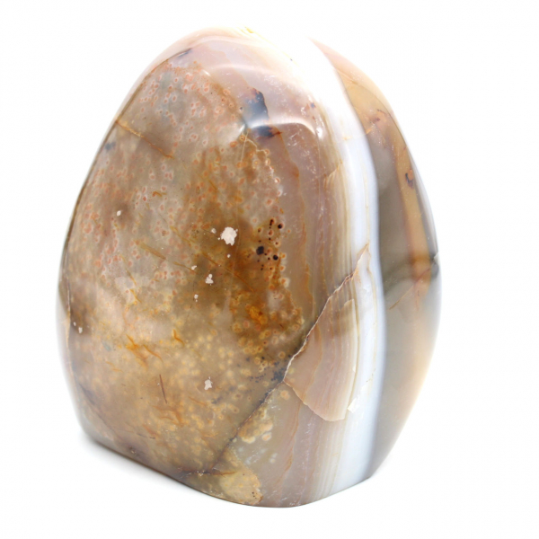 Polished carnelian, natural stone ornament, large format, Madagascar
