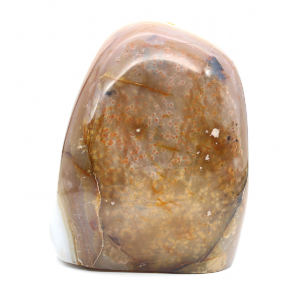 Polished carnelian, natural stone ornament, large format, Madagascar