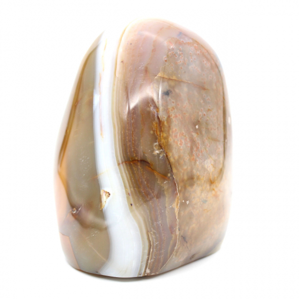 Polished carnelian, natural stone ornament, large format, Madagascar