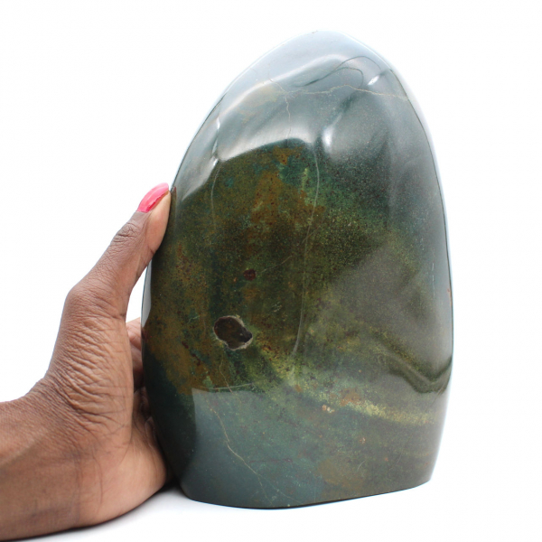 Polished Green Jasper Specimen, Large Decorative Stone, Madagascar