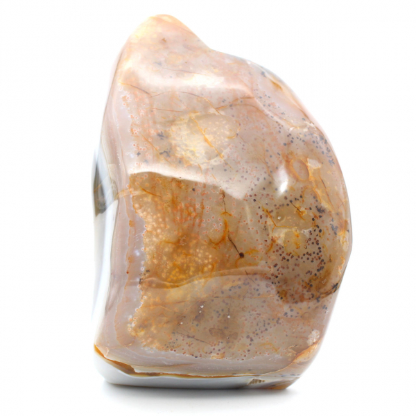 Polished Carnelian stone from Madagascar, XXL mineral decoration