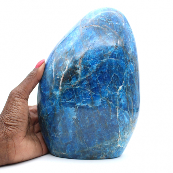 Polished apatite, large natural stone for decoration, Madagascar