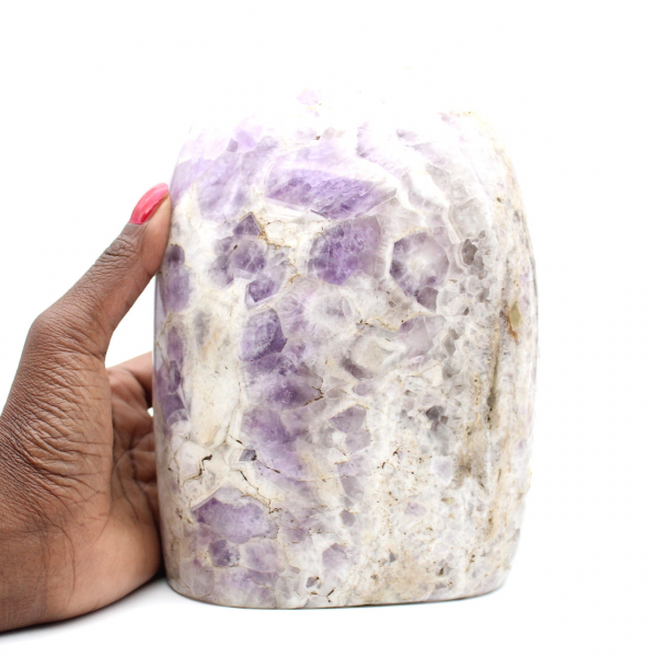 Large polished Amethyst, prestigious mineral ornament, Madagascar