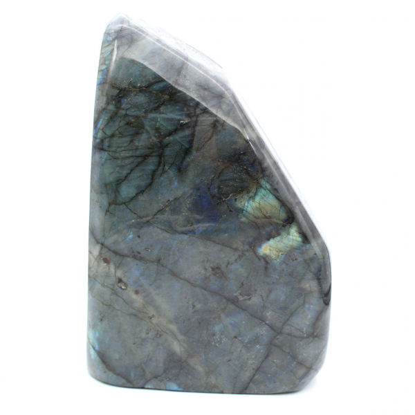 Large polished Labradorite stone, prestigious decorative specimen, Madagascar