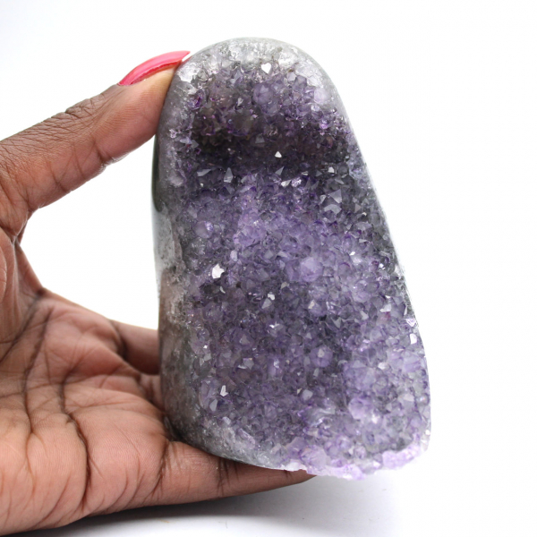 Brazilian Amethyst Geode: Deep Purple Crystals