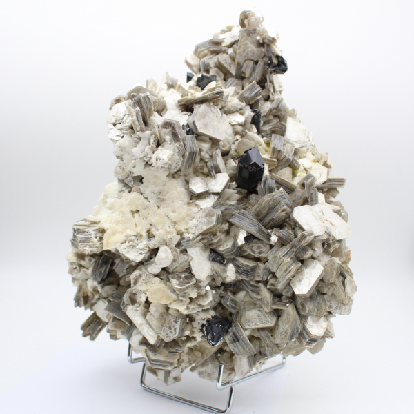 Mica and tourmaline on white quartz from Afghanistan