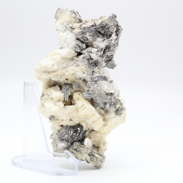 Crystallized mica on white quartz from Afghanistan