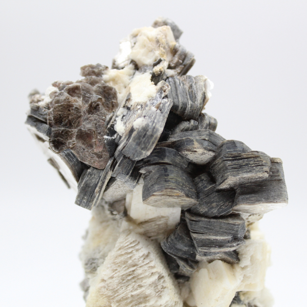 Crystallized mica on white quartz from Afghanistan