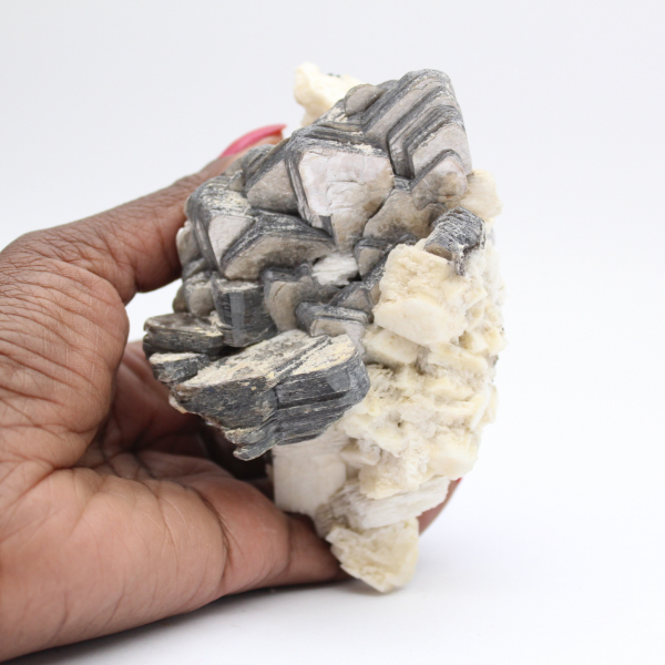 White quartz and Afghan mica on matrix