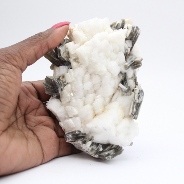 Small specimen of mica on white quartz
