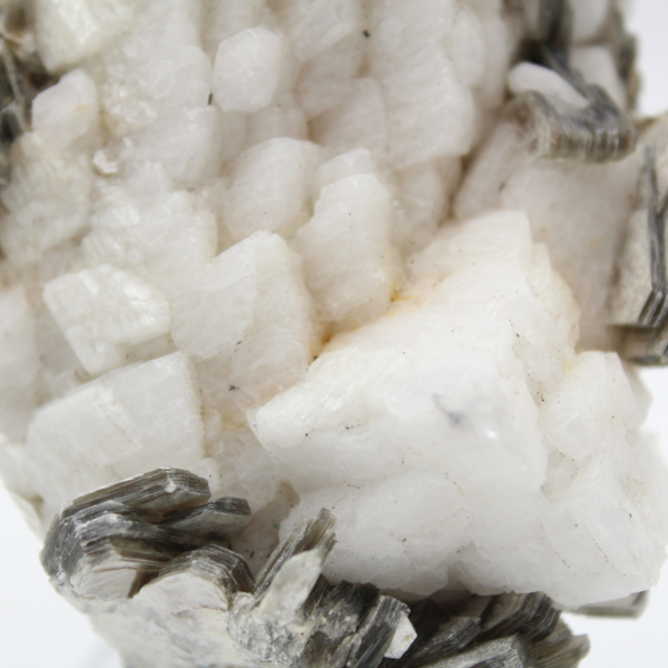 Small specimen of mica on white quartz