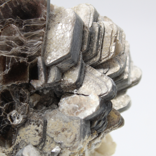 Mica and black tourmaline on quartz, Afghanistan