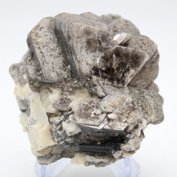 Mica and tourmaline on raw Afghan quartz