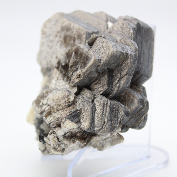 Mica and tourmaline on raw Afghan quartz