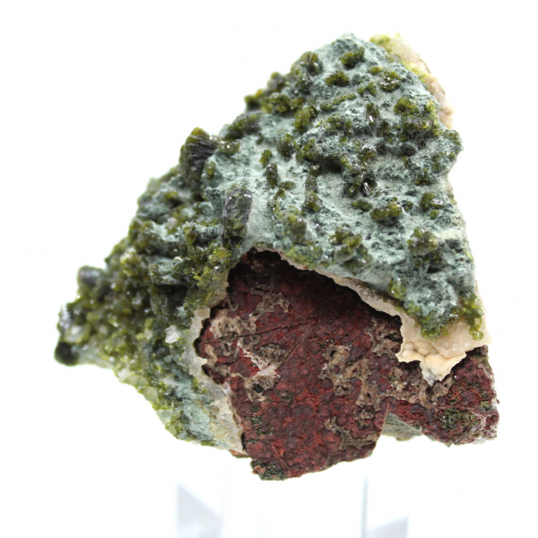 Imilchil epidote crystals on clear matrix