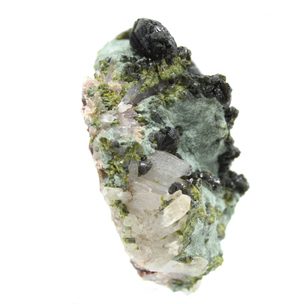Specimen of Moroccan epidote crystallized on matrix
