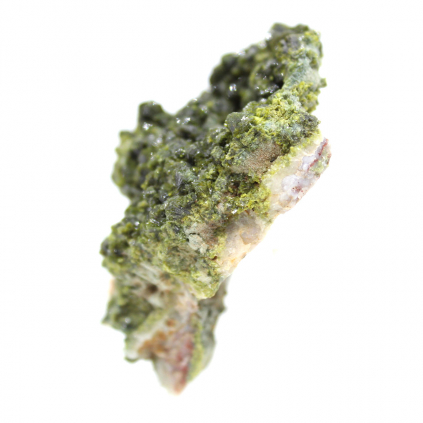 Specimen of Moroccan epidote on rock matrix