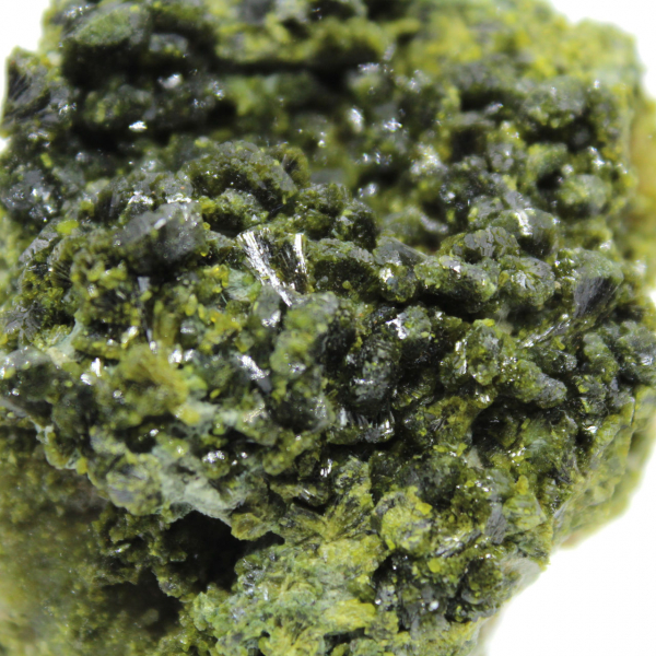 Specimen of Moroccan epidote on rock matrix