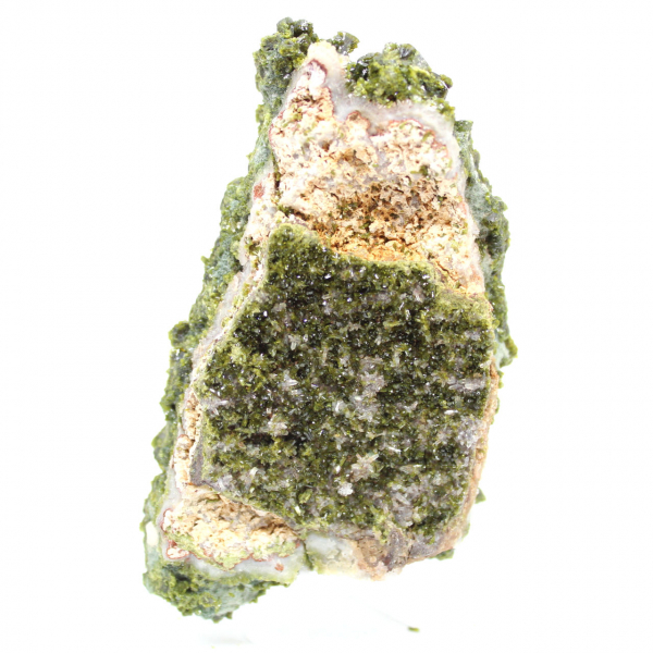 Green epidote crystals on a matrix from the High Atlas