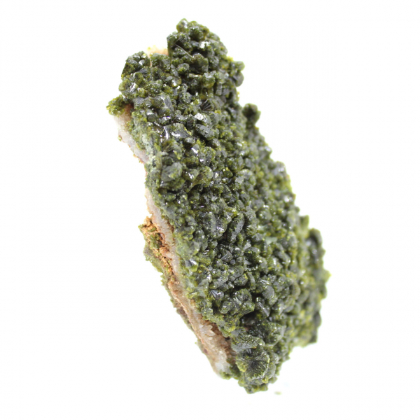 Green epidote crystals on a matrix from the High Atlas