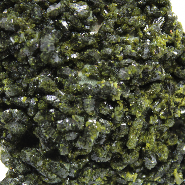 Green epidote crystals on a matrix from the High Atlas