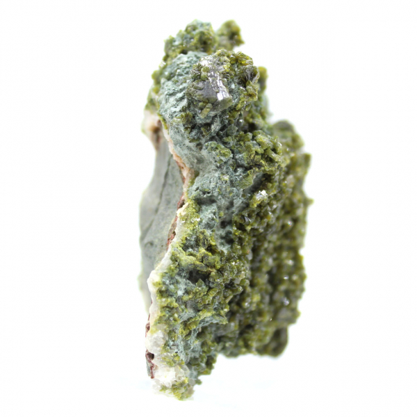 Epidote crystallized on matrix from Morocco
