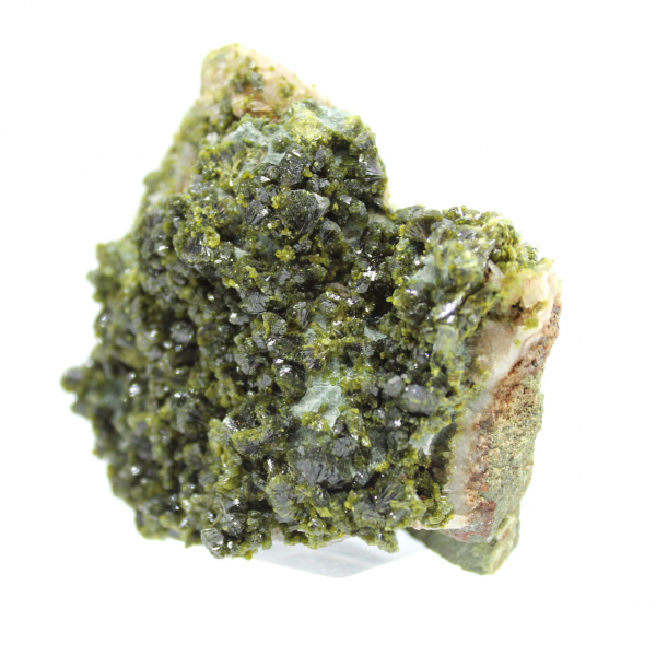 Green epidote crystals on an Imilchil matrix