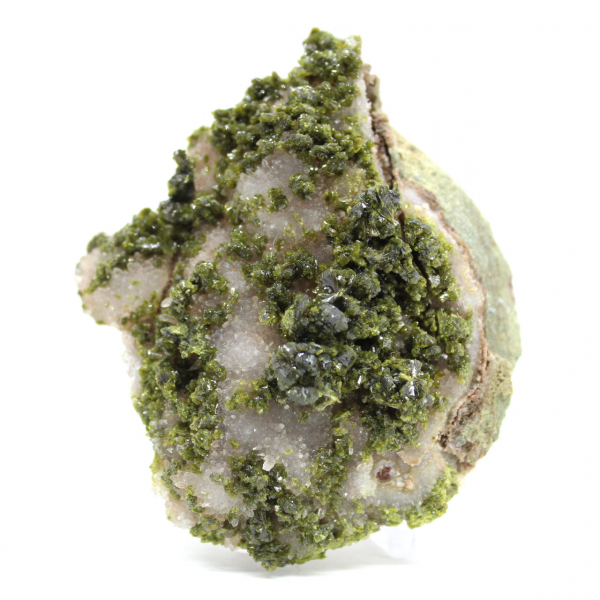 Moroccan green epidote on a natural matrix