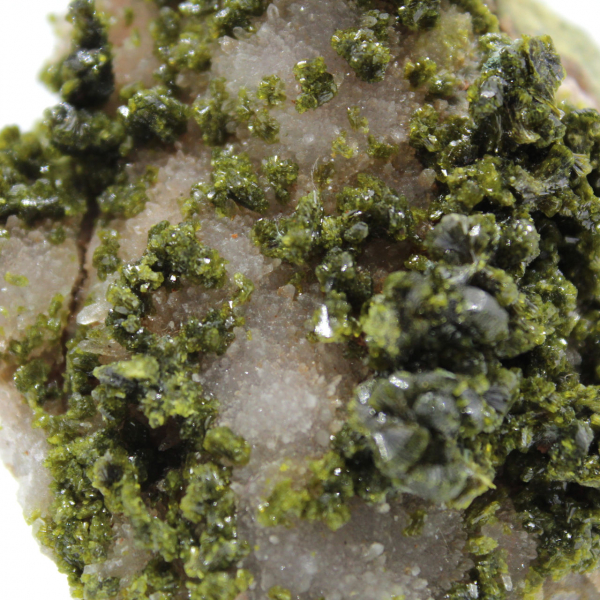 Moroccan green epidote on a natural matrix