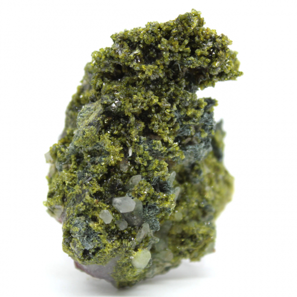 Natural specimen of green epidote from Morocco