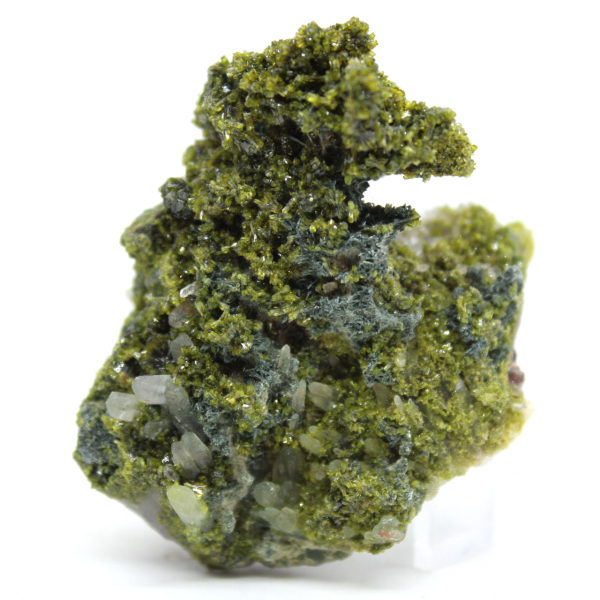 Natural specimen of green epidote from Morocco