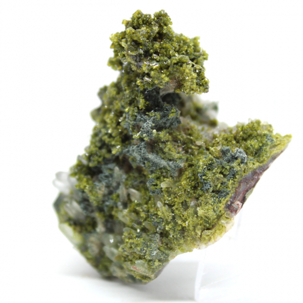Natural specimen of green epidote from Morocco