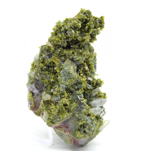 Natural specimen of green epidote from Morocco
