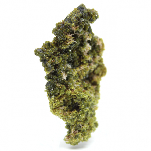 Small epidote on a light matrix from Morocco