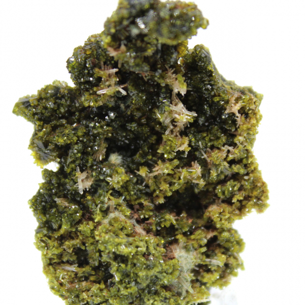 Small epidote on a light matrix from Morocco