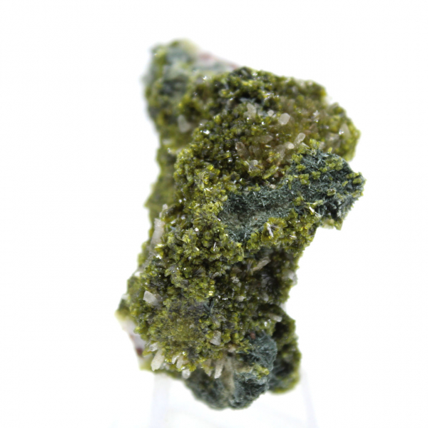 Green epidote from Morocco on thin matrix