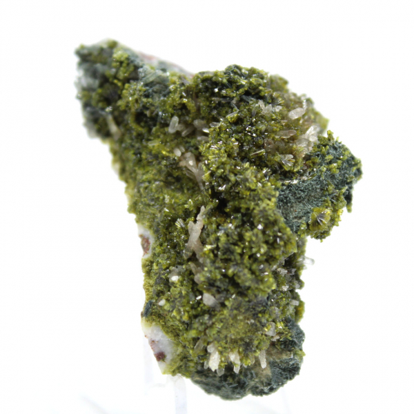 Green epidote from Morocco on thin matrix