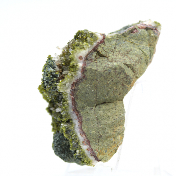 Green epidote from Morocco on thin matrix