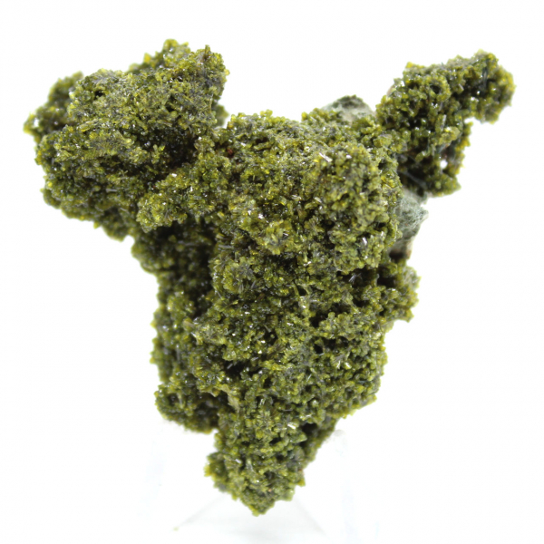 Green epidote crystals on matrix from Morocco